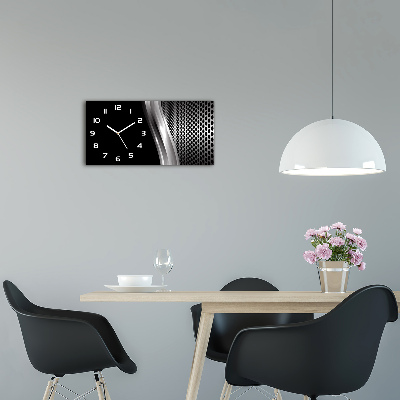 Glazen klok horizontaal Metaalabstractie