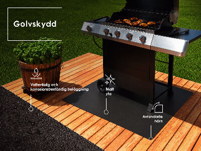 Metalen barbecue mat Rechthoekige 100x70 cm
