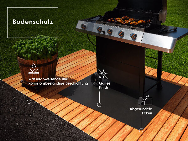 Metalen barbecue mat Rechthoekige 100x70 cm