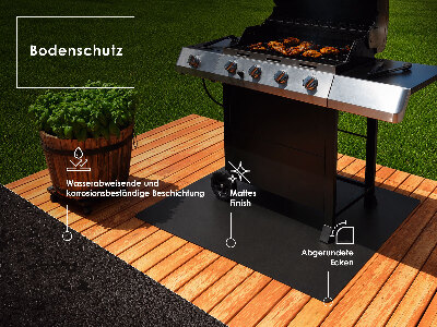 Metalen barbecue mat Rechthoekige 100x70 cm