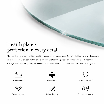 Vloerplaat voor kachel Transparant