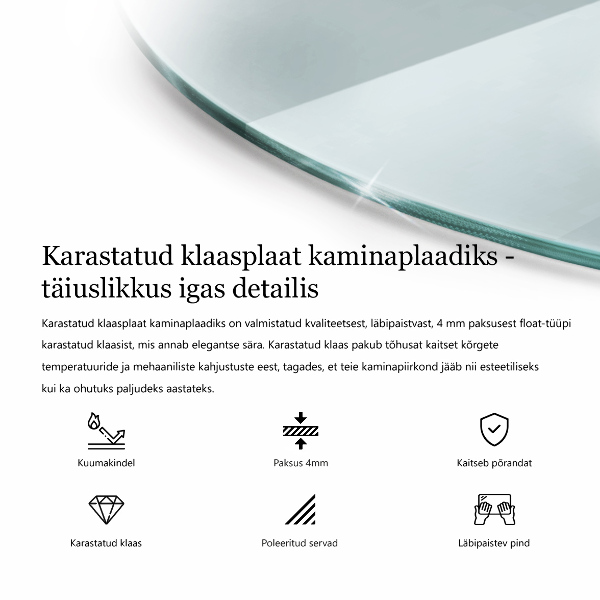 Vloerplaat voor kachel Transparant