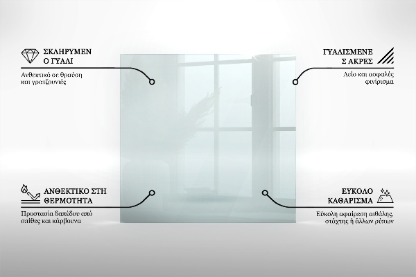 Rechthoekige vloerplaat openhaard Transparant