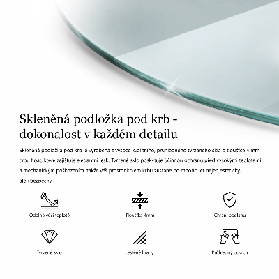 Onderplaat kachel Halfrond transparant