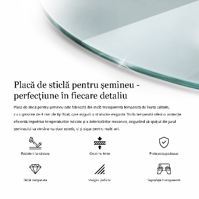 Onderplaat kachel Halfrond transparant