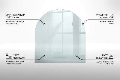 Onderplaat kachel Halfrond transparant