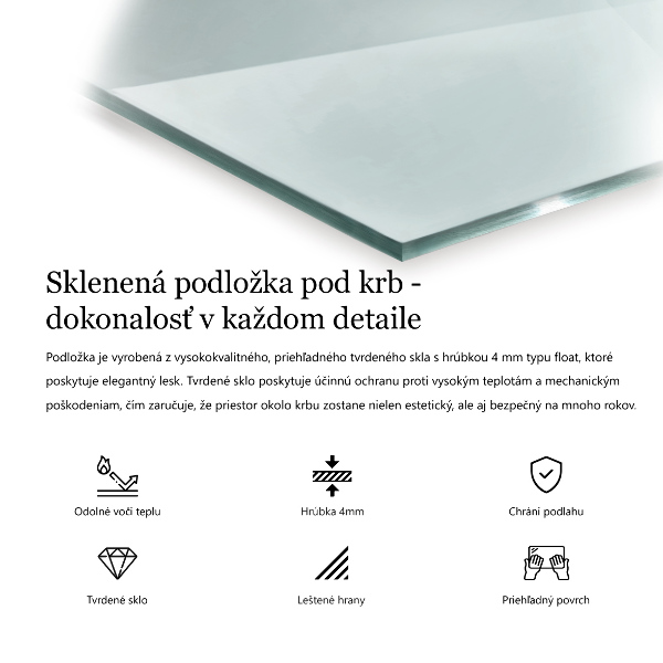 Hexagonale plaat onder houtkachel Transparant