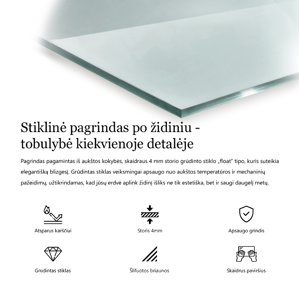 Hexagonale plaat onder houtkachel Transparant