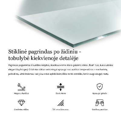 Hexagonale plaat onder houtkachel Transparant