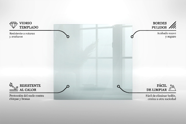 Hexagonale plaat onder houtkachel Transparant