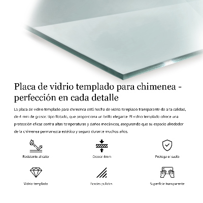 Hexagonale plaat onder houtkachel Transparant