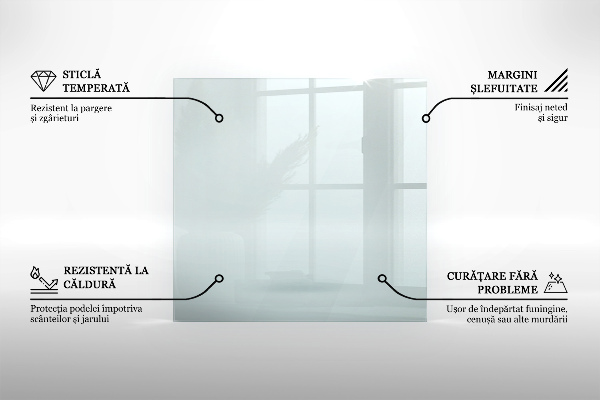 Hexagonale plaat onder houtkachel Transparant