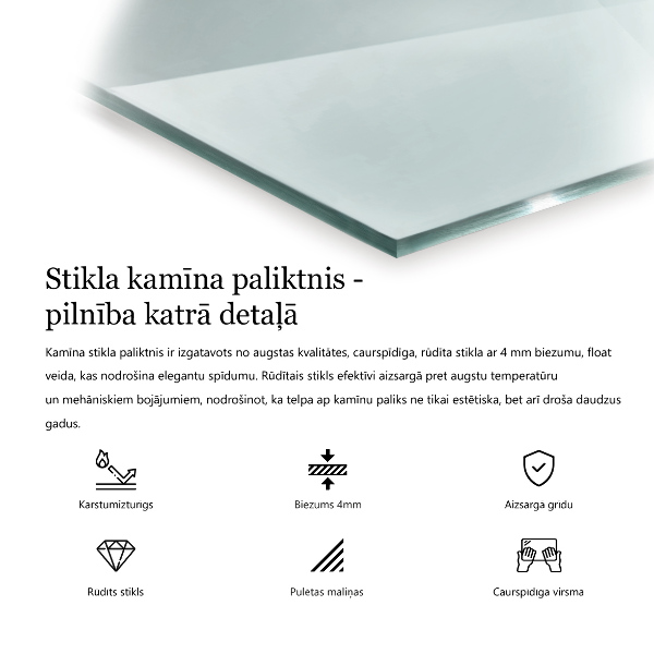 Hexagonale plaat onder houtkachel Transparant