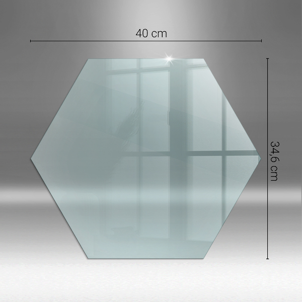 Hexagonale plaat onder houtkachel Transparant