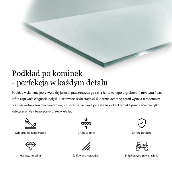 Hexagonale plaat onder houtkachel Transparant