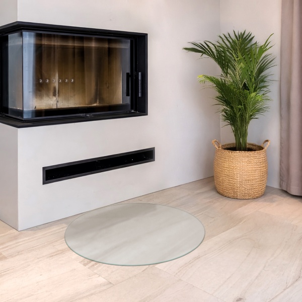 Ronde kachel vloerplaat Optisch melkglas effect