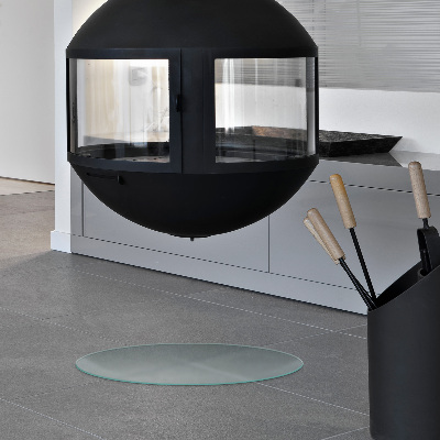 Ronde kachel vloerplaat Optisch melkglas effect