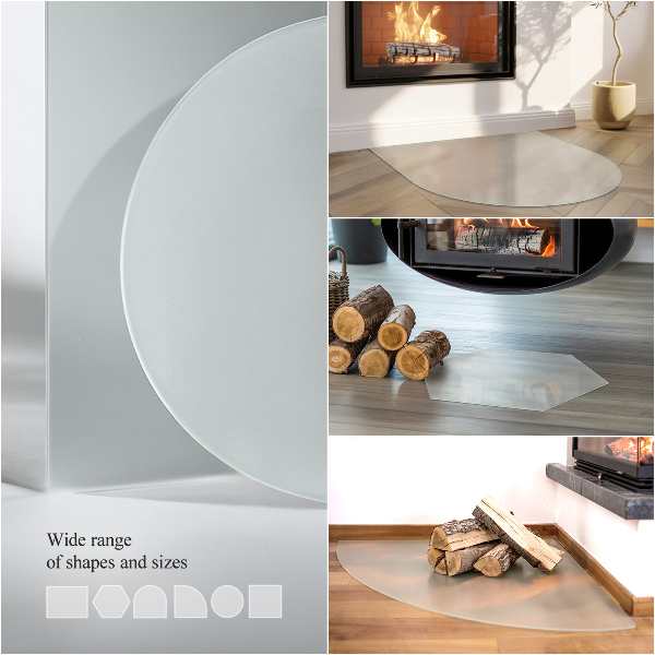 Ronde kachel vloerplaat Optisch melkglas effect