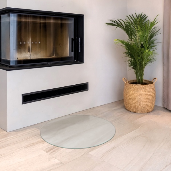 Ronde kachel vloerplaat Optisch melkglas effect