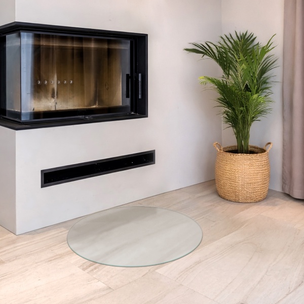Ronde kachel vloerplaat Optisch melkglas effect