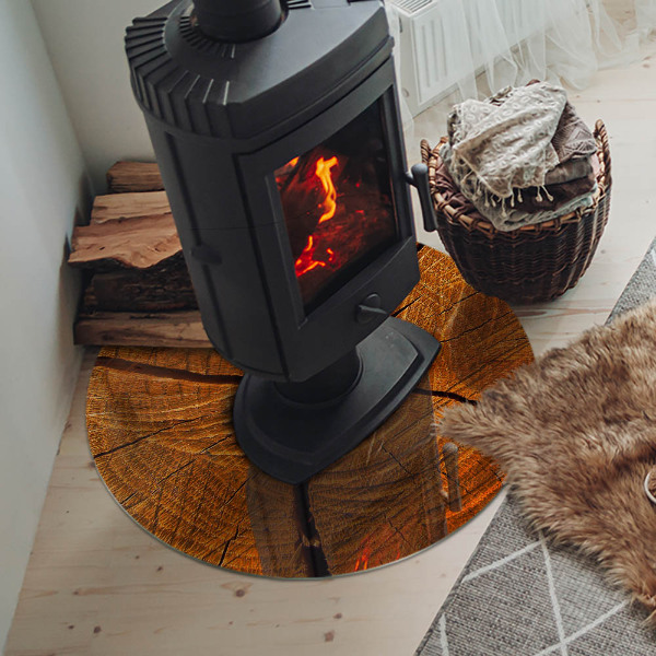 Vloerplaat voor kachel Houtnerf in dwarsdoorsnede