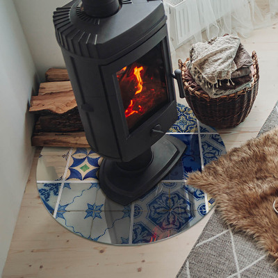 Vloerplaat voor kachel Keramische tegelpatronen