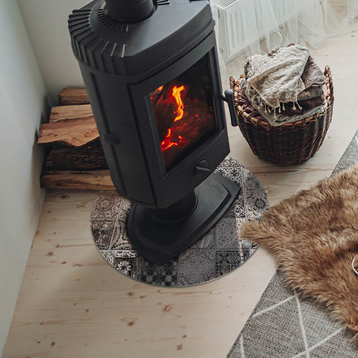 Plaat onder houtkachel Decoratieve tegelpatronen