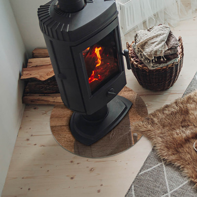 Onderplaat kachel Natuurlijk houtpatroon