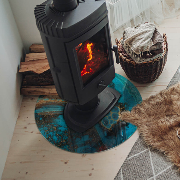 Plaat onder houtkachel Abstract organisch patroon