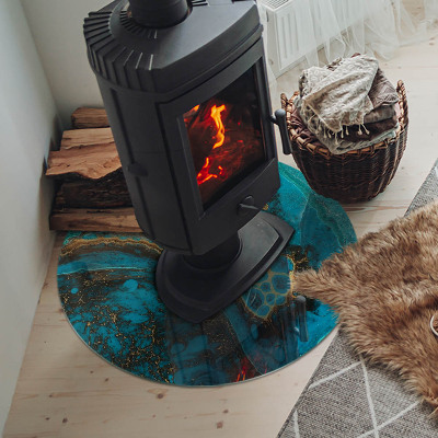 Plaat onder houtkachel Abstract organisch patroon