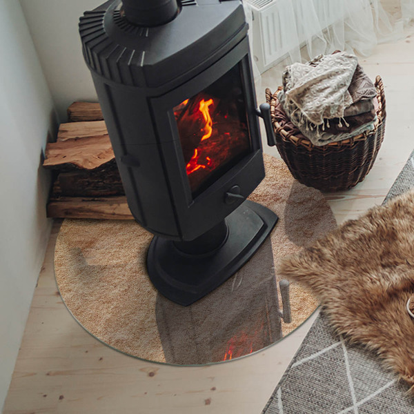 Onderplaat kachel Natuurlijke steenstructuur