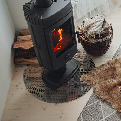 Vloerplaat voor kachel Geperforeerd plaatpatroon