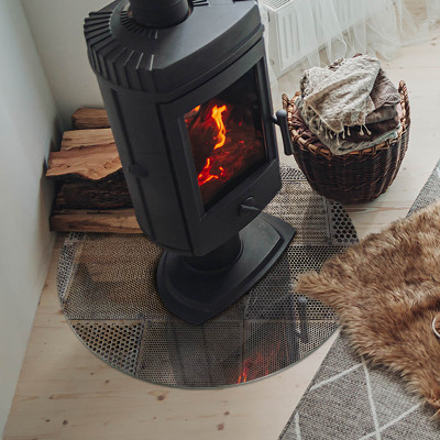 Vloerplaat voor kachel Geperforeerd plaatpatroon