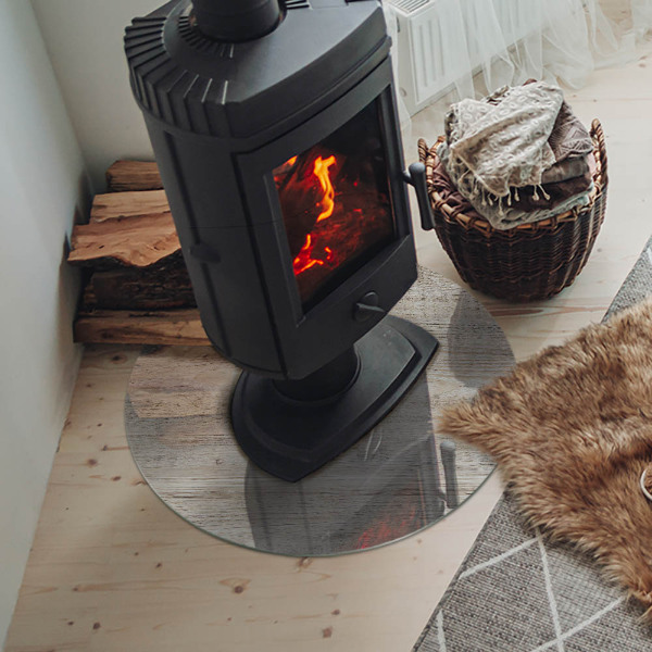 Plaat onder houtkachel Lichte houtstructuur