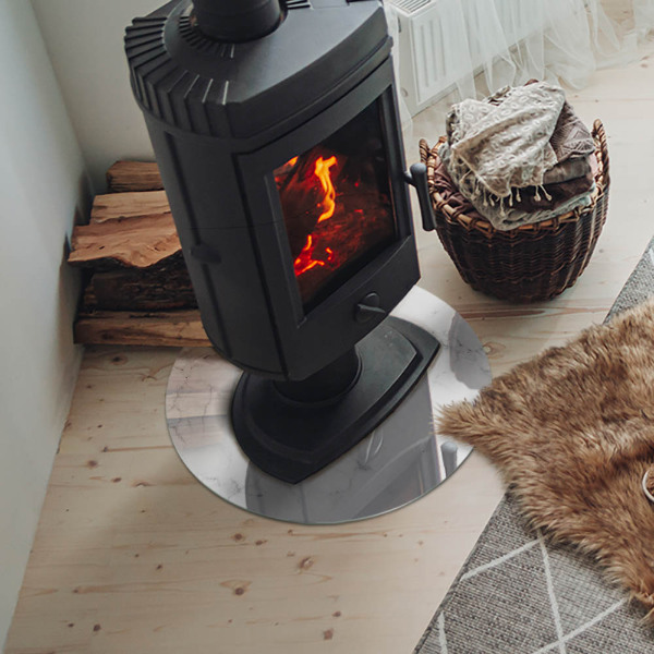 Vloerplaat voor kachel Marmerpatroon met aderen