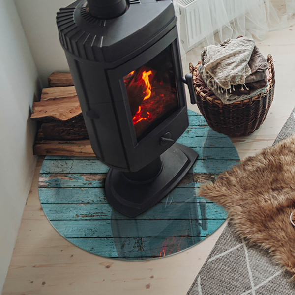 Onderplaat kachel Planken in rustieke stijl