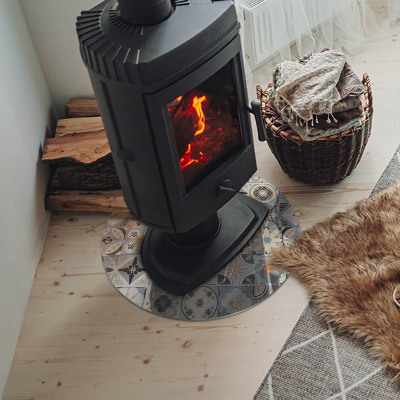 Plaat onder houtkachel Mozaïekpatronen in tegels