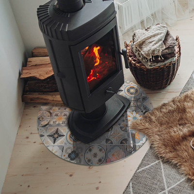 Plaat onder houtkachel Mozaïekpatronen in tegels