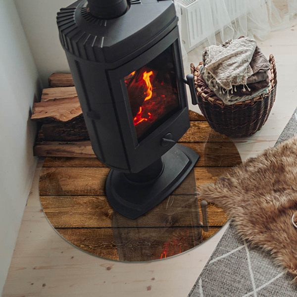 Plaat onder houtkachel Houten plank met nerf