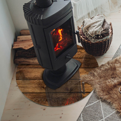 Plaat onder houtkachel Houten plank met nerf