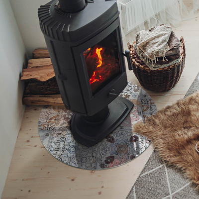 Onderplaat kachel Mozaïekpatronen in tegels