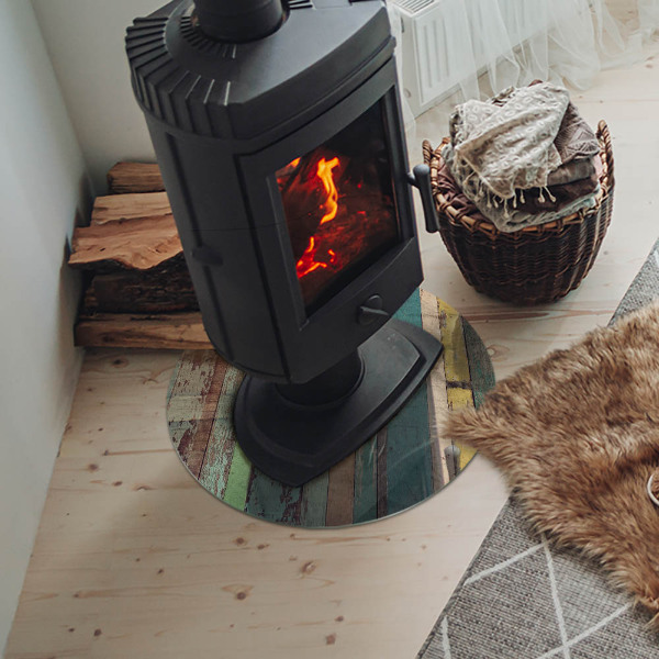 Vloerplaat voor kachel Planken in verschillende tinten