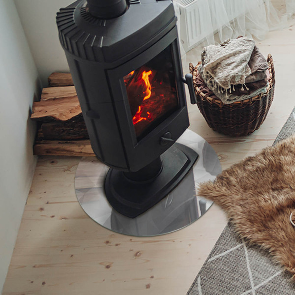 Vloerplaat voor kachel Abstract geometrisch patroon