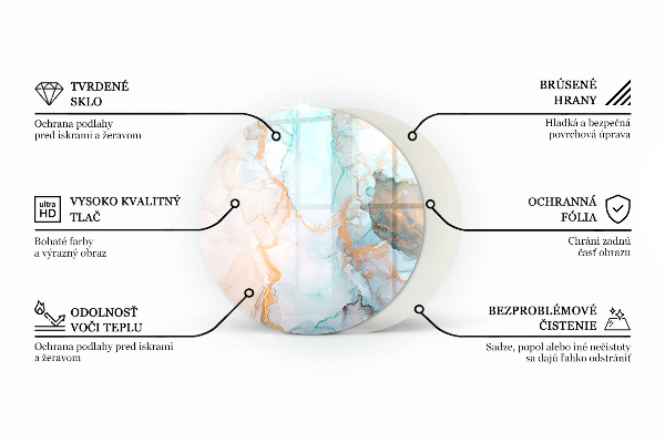 Vloerplaat voor kachel Abstract geometrisch patroon