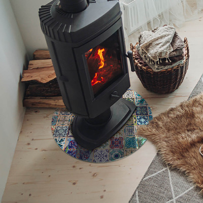 Plaat onder houtkachel Mozaïekpatronen op tegels