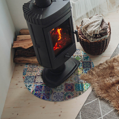 Plaat onder houtkachel Mozaïekpatronen op tegels