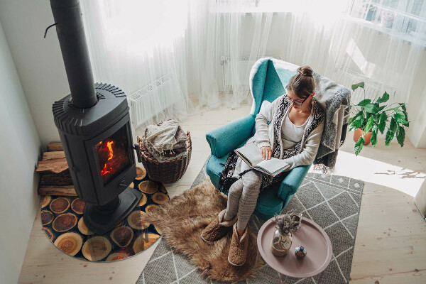 Onderplaat kachel Doos met uitgezaagd hout