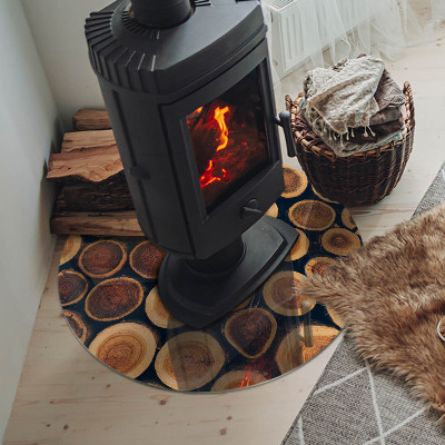 Onderplaat kachel Doos met uitgezaagd hout