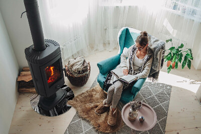 Plaat onder houtkachel Abstracte golven en lijnen