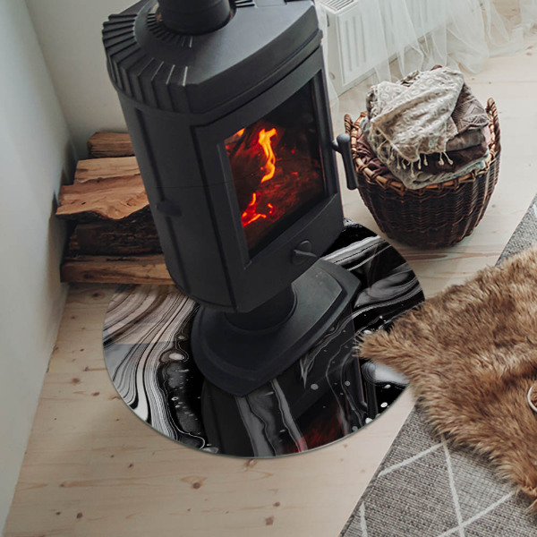 Plaat onder houtkachel Abstracte golven en lijnen